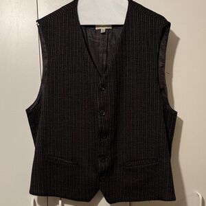 Ermenegildo Zegna Charcoal Pinstripe Vest